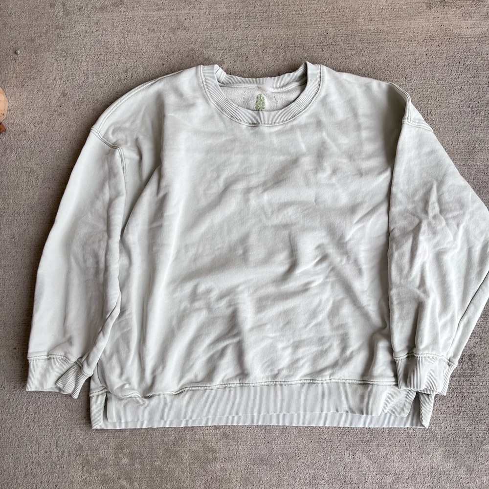 FP movement sage green crewneck sweatshirt fleece - Picture 3 of 5